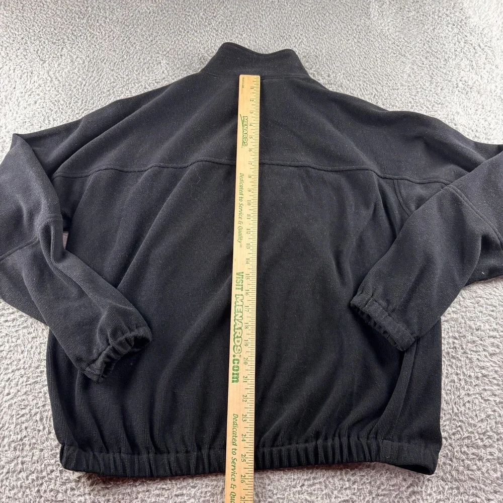 Vintage Hind Fleece Pullover Jacket 1/2 Zip Mens Medium Black Made USA